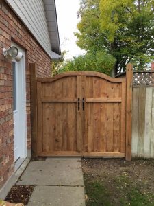 Wood fence and gate featured in the DMC Custom Creations project gallery