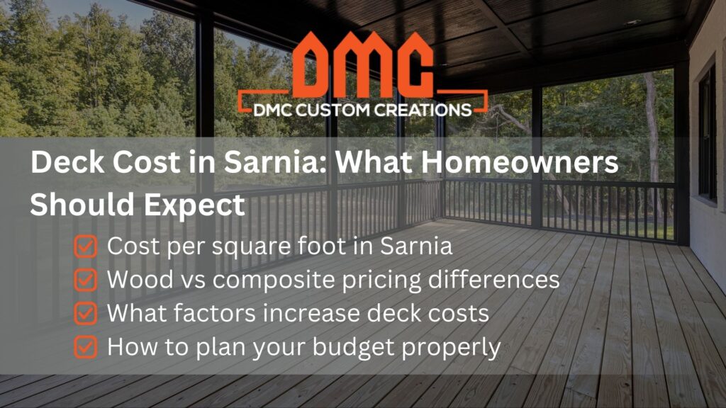deck cost in sarnia